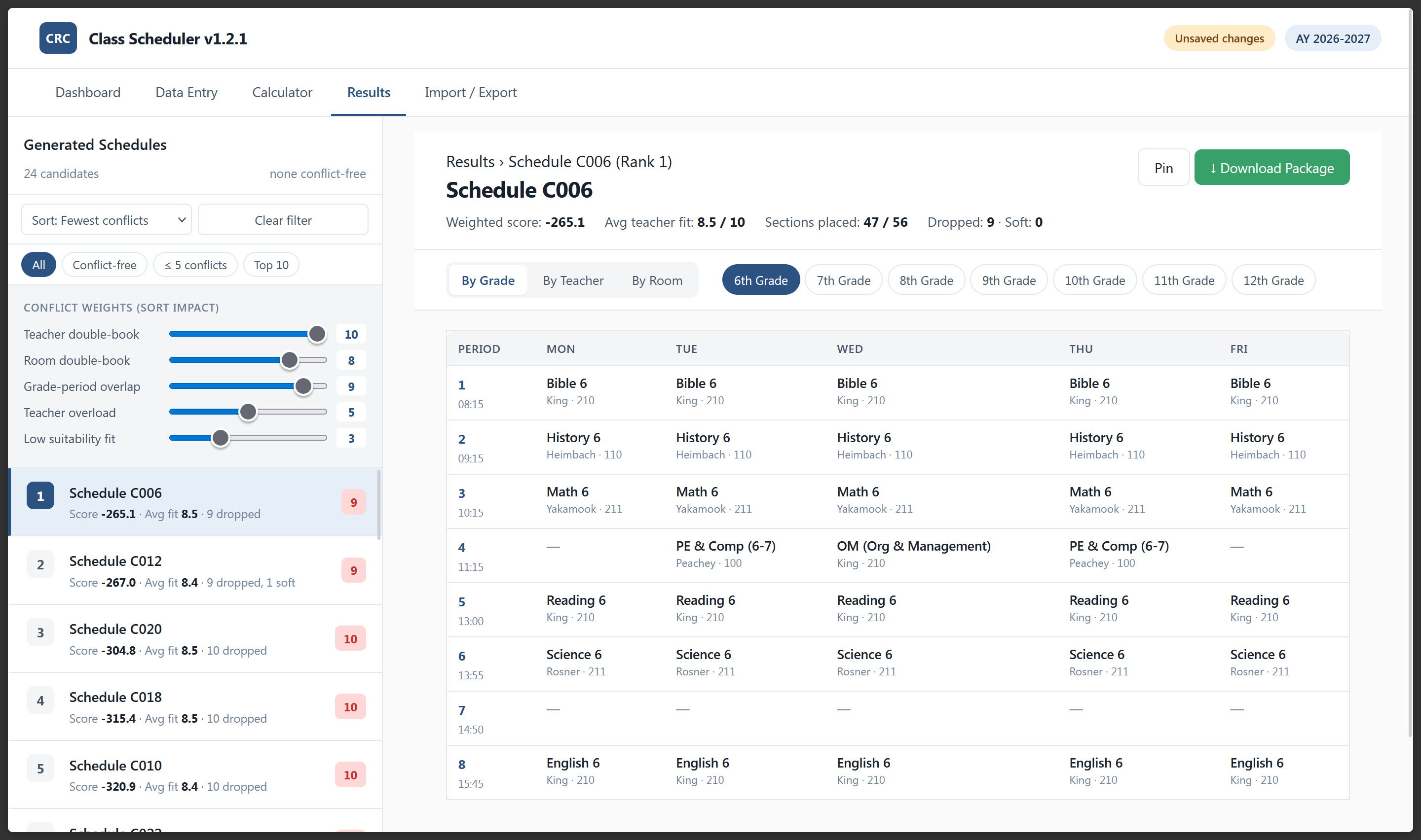 Class Scheduler interface